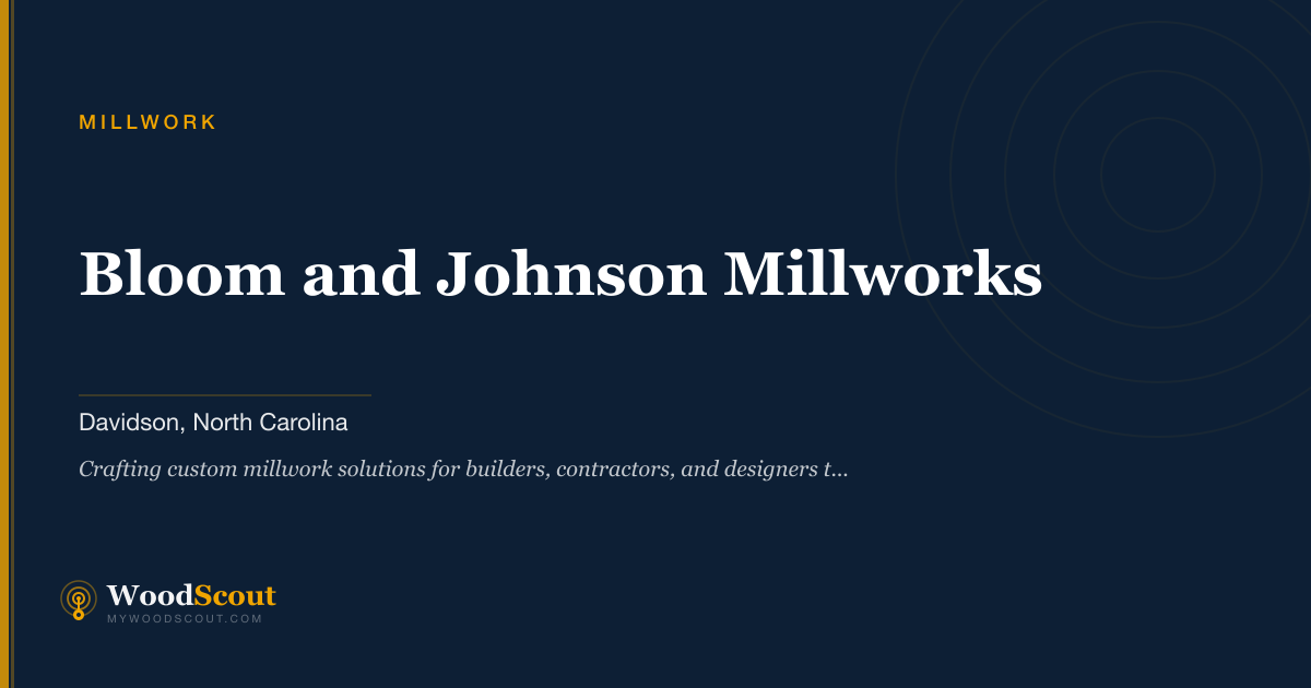 Bloom and Johnson Millworks millwork in Davidson, North Carolina — millwork, moulding, and architectural woodwork