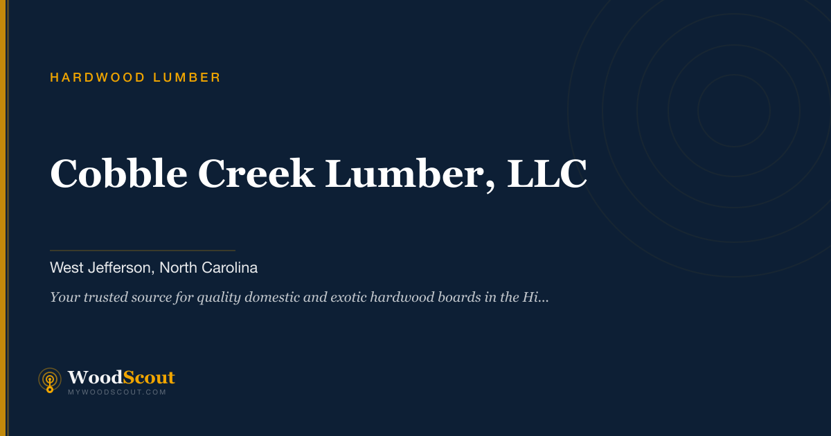 Cobble Creek Lumber, LLC hardwood lumber in West Jefferson, North Carolina — hardwood lumber and hardwood boards
