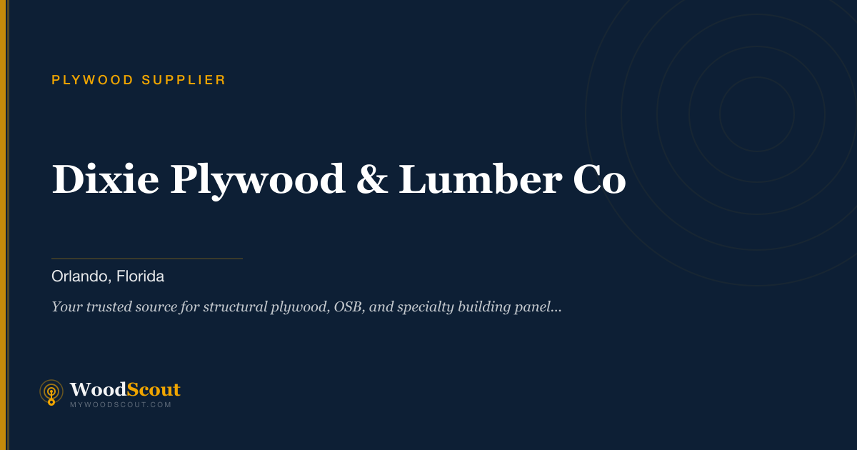 Dixie Plywood & Lumber Co plywood supplier in Orlando, Florida — plywood and structural panels