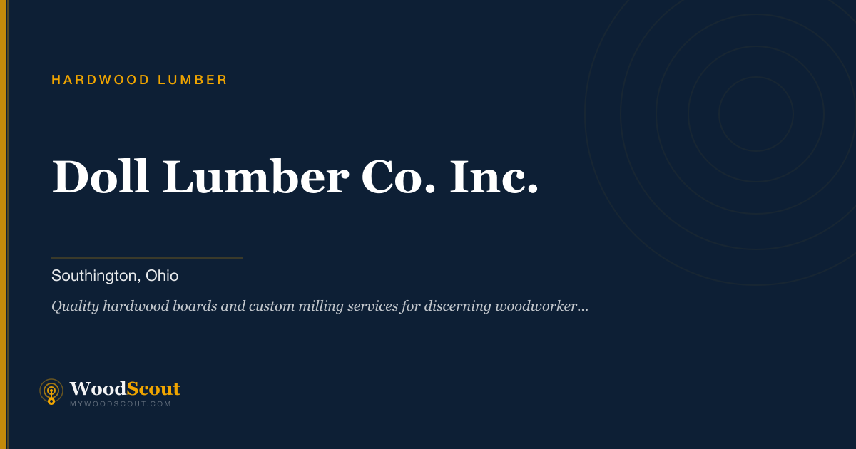 Doll Lumber Co. Inc. hardwood lumber in Southington, Ohio — hardwood lumber and hardwood boards