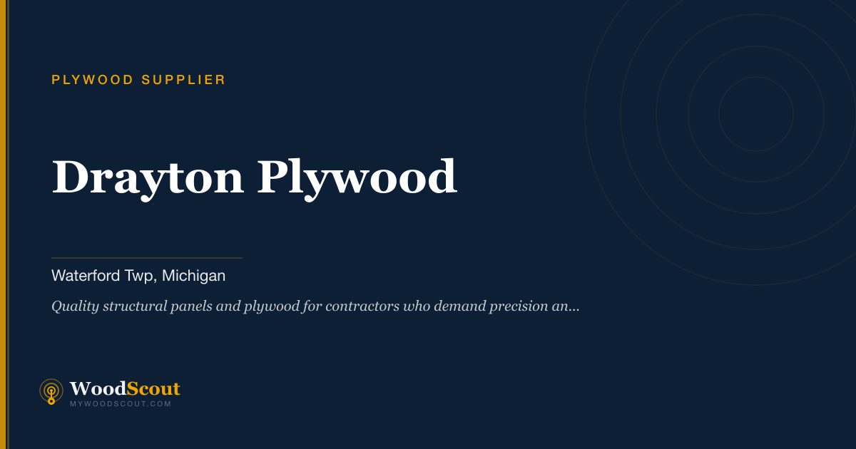 Drayton Plywood plywood supplier in Waterford Twp, Michigan — plywood and structural panels