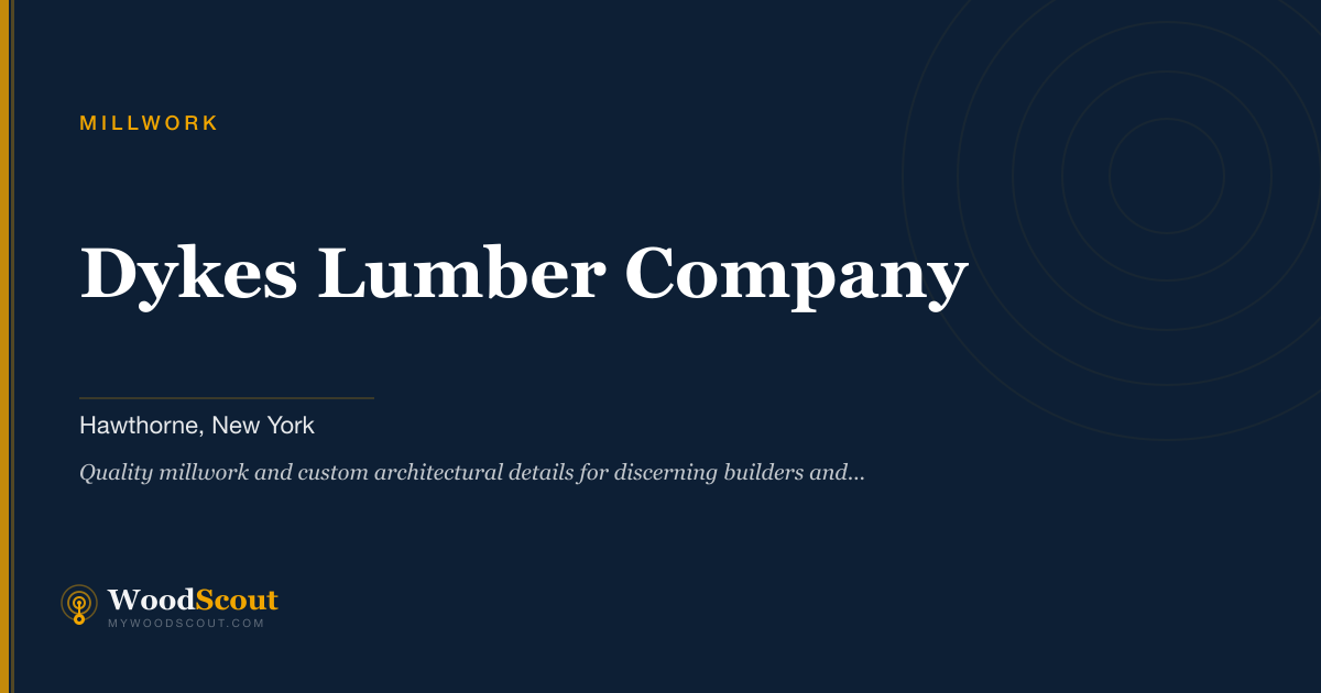 Dykes Lumber Company millwork in Hawthorne, New York — millwork, moulding, and architectural woodwork