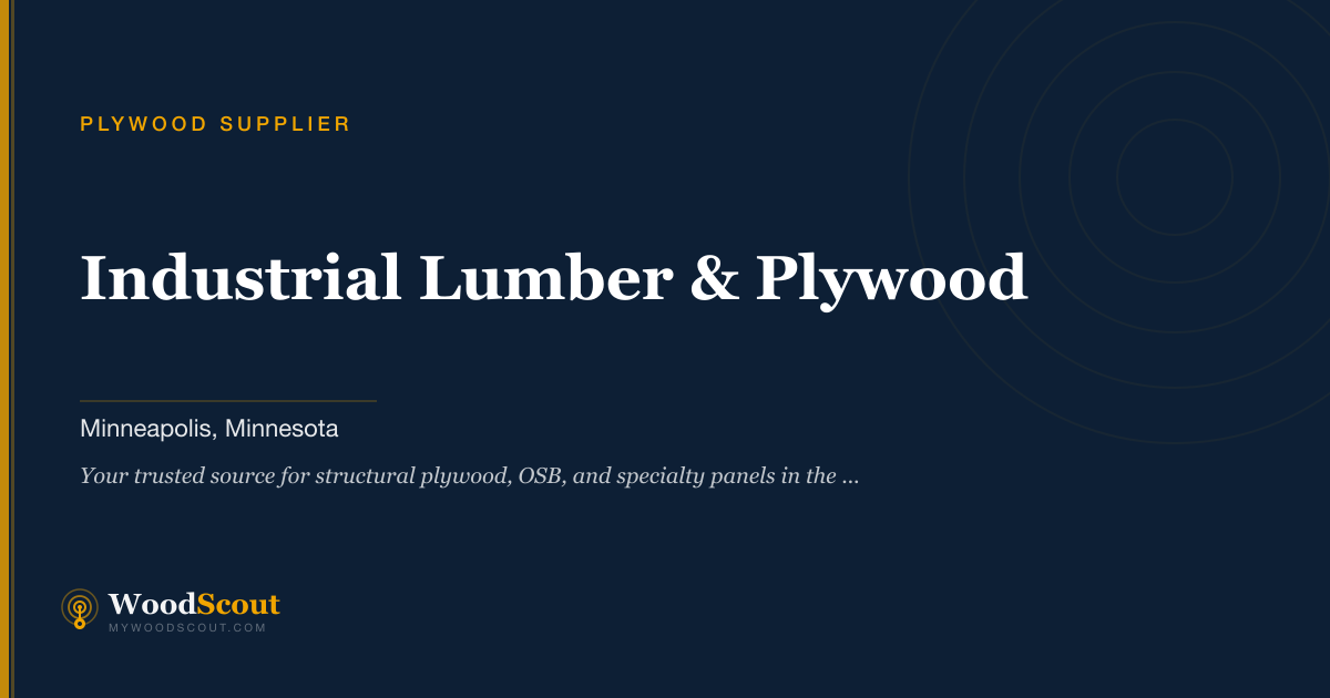 Industrial Lumber & Plywood plywood supplier in Minneapolis, Minnesota — plywood and structural panels