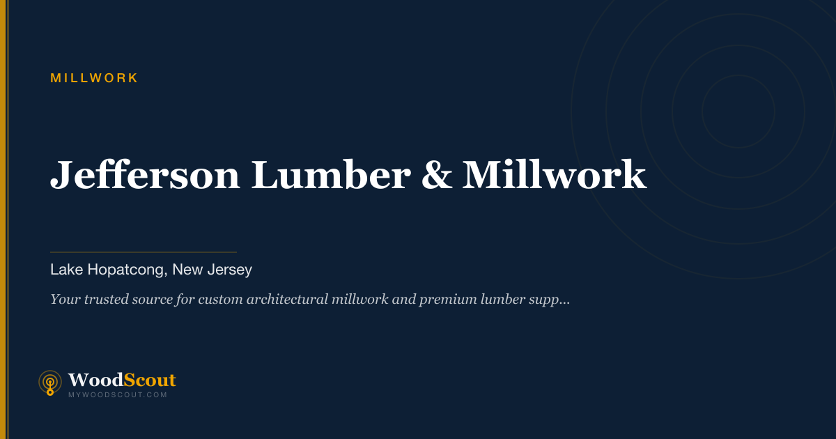 Jefferson Lumber & Millwork millwork in Lake Hopatcong, New Jersey — millwork, moulding, and architectural woodwork