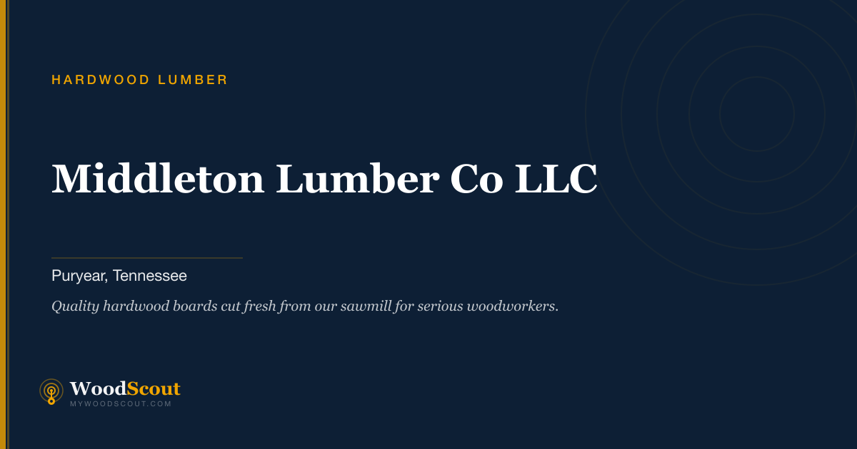 Middleton Lumber Co LLC hardwood lumber in Puryear, Tennessee — hardwood lumber and hardwood boards