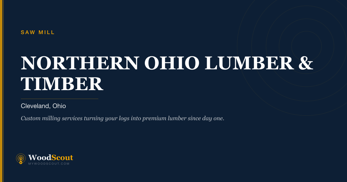 NORTHERN OHIO LUMBER & TIMBER saw mill in Cleveland, Ohio — sawmill services and custom lumber milling