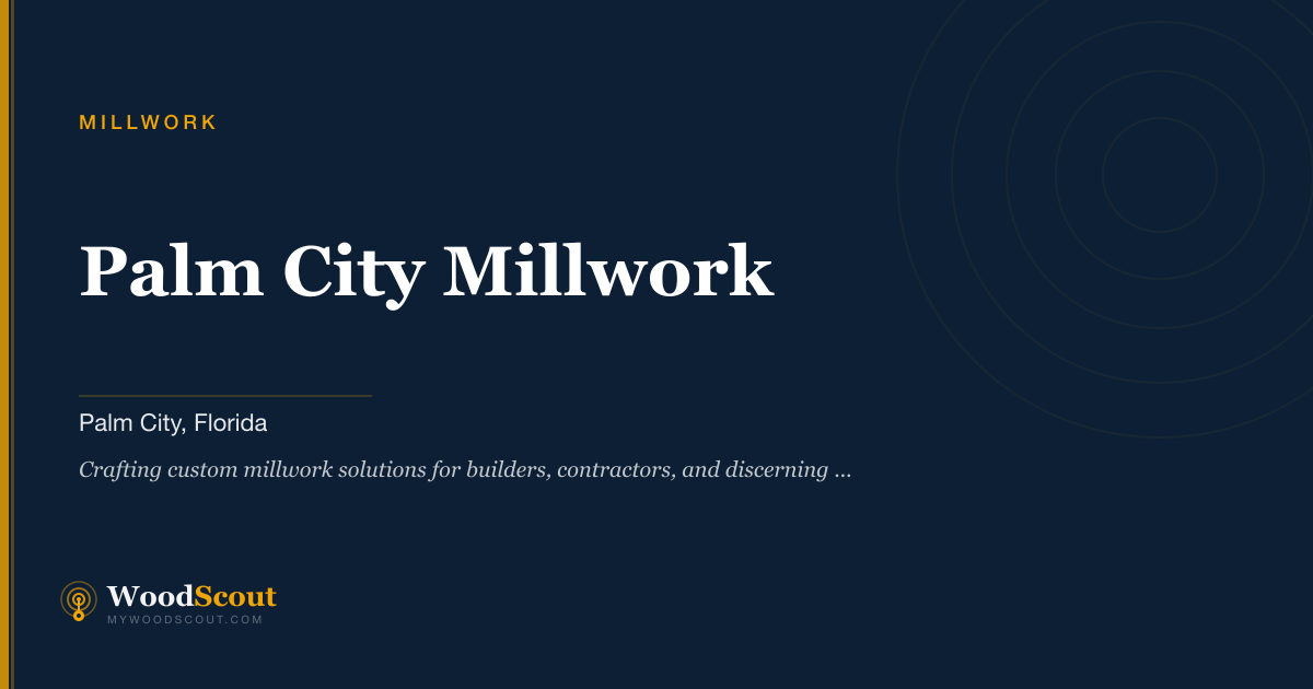 Palm City Millwork millwork in Palm City, Florida — millwork, moulding, and architectural woodwork
