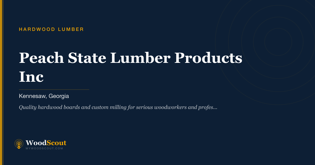 Peach State Lumber Products Inc hardwood lumber in Kennesaw, Georgia — hardwood lumber and hardwood boards