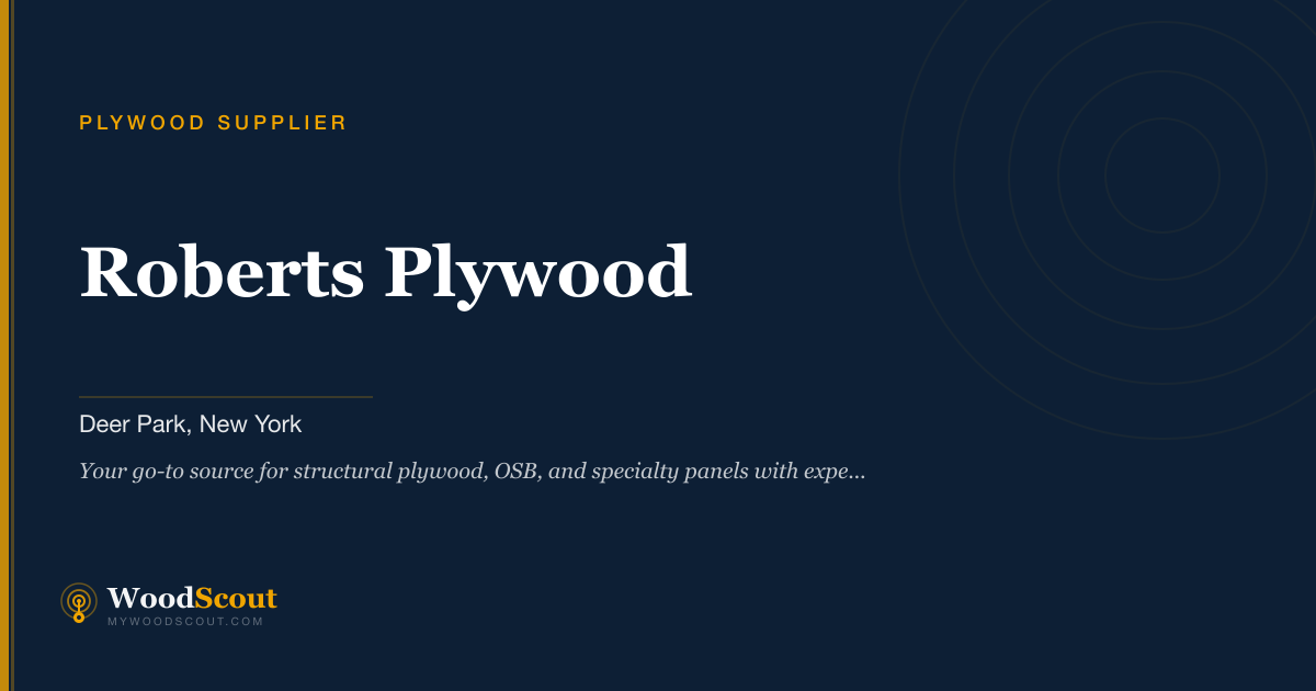 Roberts Plywood plywood supplier in Deer Park, New York — plywood and structural panels
