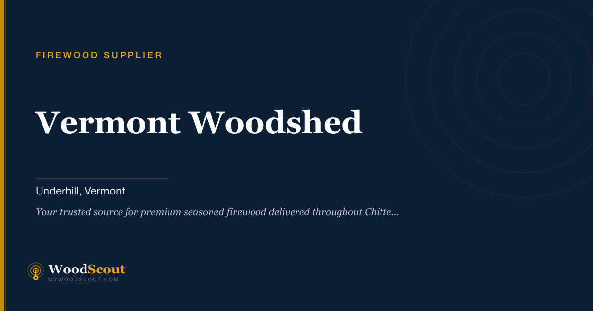 Vermont Woodshed firewood supplier in Underhill, Vermont — firewood delivery and seasoned firewood